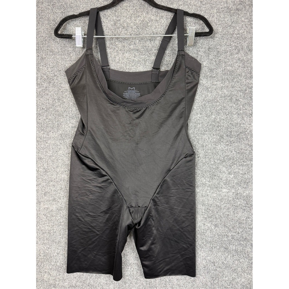 Maidenform Black Firm Compression Open Bust Mid Thigh Shapewear Medium spanx